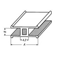 Lood profiel H8-staal / 2 meter